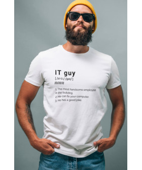 T-shirt Ctrl+ men's white "It guy..."