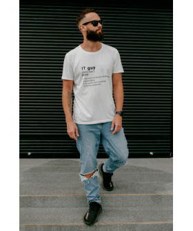 T-shirt Ctrl+ men's white "It guy..."