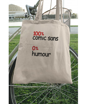 Eco-bag shopper Ctrl+natural "100% comic sans 0% humor " 