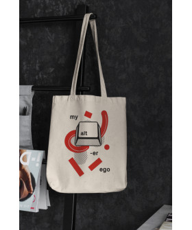 Эко-сумка шопер Ctrl+ натуральный "My Alt-er ego" Эко-сумка шопер Ctrl+ натуральный "My Alt-er ego" 
