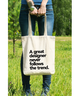 Еко-сумка шопер Ctrl+ натуральний  "A great designer never follows the trend. " 