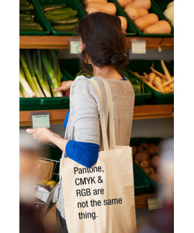 Eco-bag shopper Ctrl+natural "Pantone, CMYK & RGB are not the same thing." 