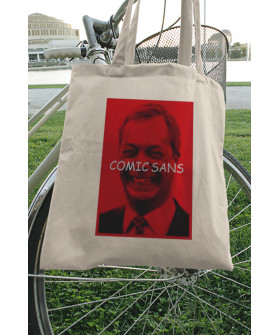Eco-bag shopper Ctrl+ natural "Comic sans" 
