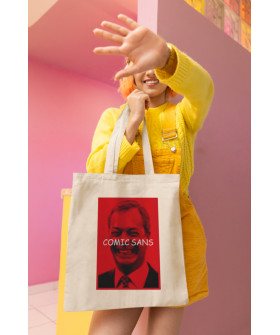 Eco-bag shopper Ctrl+ natural "Comic sans" 