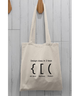 Eco-bag shopper Ctrl+natural "Design class in 3 keys..." 