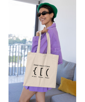 Eco-bag shopper Ctrl+natural "Design class in 3 keys..." 