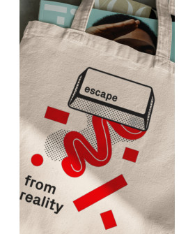 Eco-bag shopper + natural "Escape from reality" 