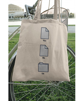 Eco-bag shopper + natural "You Me Us" 