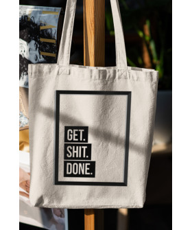 Eco-bag shopper Ctrl+natural "Get. Shit. Done" 
