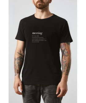 Black men's T-shirt Ctrl+"meeting"