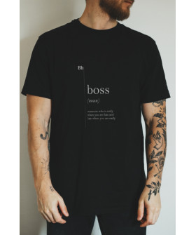 Black men's T-shirt Ctrl+"BOSS"