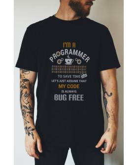 Black men's T-shirt Ctrl+ "I'm a programmer"