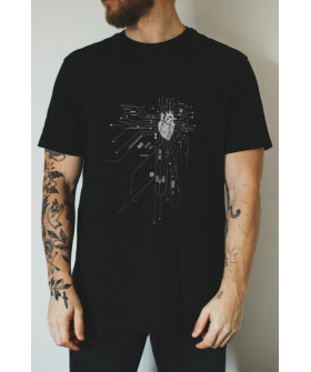 Black men's T-shirt Ctrl+ "An engineer's heart"