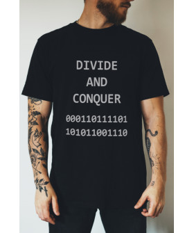 Black men's T-shirt Ctrl+ "Divide and Conquer"