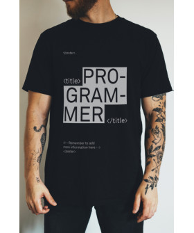 Black men's T-shirt Ctrl+"Programmer"