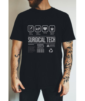 Black T-shirt for men Ctrl+ "Surgical tech"