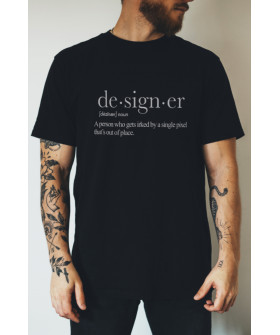 Black men's T-shirt Ctrl+"de-sign-er"