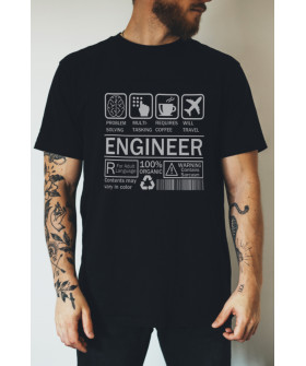 Black men's T-shirt Ctrl+"Engineer"