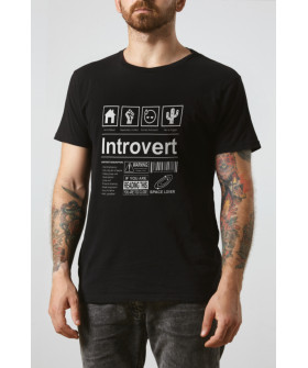 Black T-shirt for men Ctrl+ "Introvert"