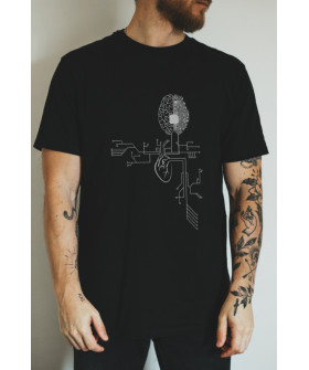 Black T-shirt for men Ctrl+ "engineering brain"