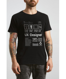 Black men's T-shirt Ctrl+"UX designer"