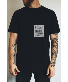 Black men's T-shirt Ctrl+"engineer"