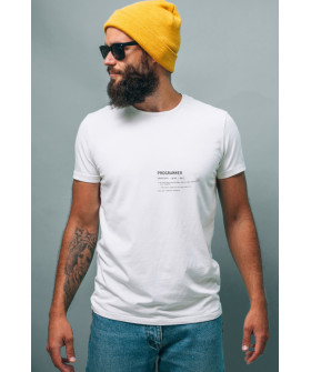 White men's T-shirt Ctrl+"programmer"