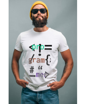 White men's T-shirt Ctrl+"Programmer"