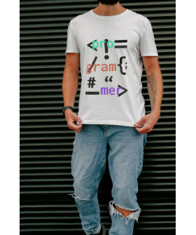 Футболка белая мужская Ctrl+ "Programmer"