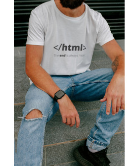 Футболка белая мужская Ctrl+ "</html> The end is always near."