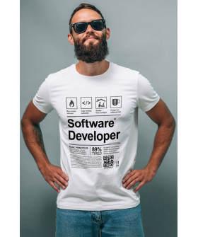 Футболка белая мужская Ctrl+ "Software developer"