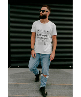 Футболка белая мужская Ctrl+ "Software developer"