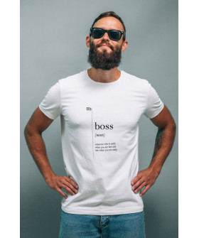 Футболка белая мужская Ctrl+ "boss"