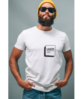 White men's T-shirt Ctrl+"UNDR ctrl"