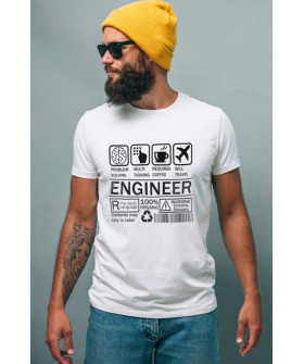 White men's T-shirt Ctrl+"Engineer"