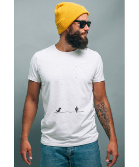 White men's T-shirt Ctrl+"Offline"