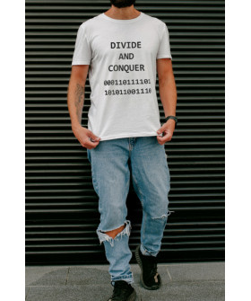 Футболка белая мужская Ctrl+ "Divide and Conquer"