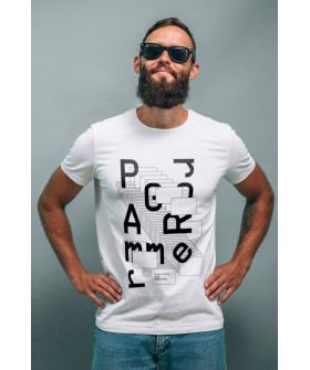 White men's T-shirt Ctrl+"Programmer"