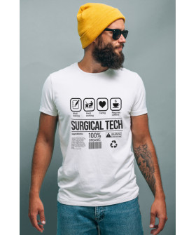 Футболка белая мужская Ctrl+ "Surgical tech"