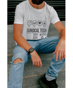 Футболка белая мужская Ctrl+ "Surgical tech"