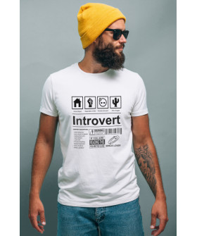 White men's T-shirt Ctrl+"Introvert"