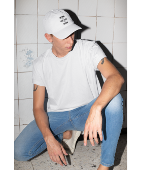 Men's white cap MEMO "Good vibes"