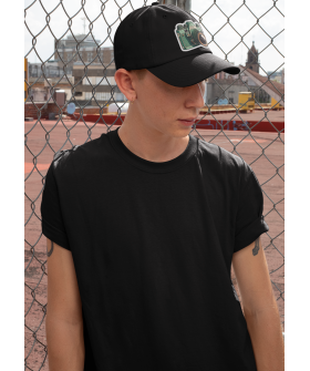 Men's cap black MEMO "Photo camera"