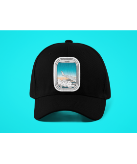 Men's cap black MEMO "Travel window"