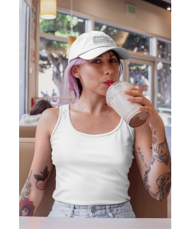 Women's white cap MEMO "I`d rather be traveling"