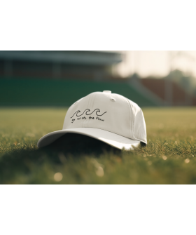 Men's white cap MEMO "Go with the flow"