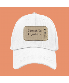 Women's white cap MEMO "Ticket to anywhere"