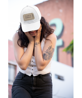 Women's white cap MEMO "Ticket to anywhere"