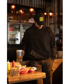 Men's cap black MEMO "Departures - Arrivals"