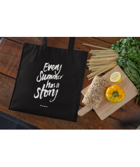 Eco-bag shopper MEMO black "Every Summer has a story" 